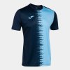 Pánský dres JOMA CITY II SHORT SLEEVE T-SHIRT NAVY SKY BLUE - foto 0