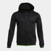 Pánská mikina JOMA OLIMPIADA ZIP-UP HOODIE BLACK FLUOR GREEN - foto 0