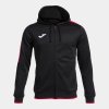 Pánská mikina JOMA OLIMPIADA ZIP-UP HOODIE BLACK RED - foto 0