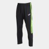 Pánské tepláky JOMA OLIMPIADA LONG PANTS BLACK FLUOR GREEN - foto 0