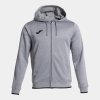 Pánská mikina JOMA OLIMPIADA ZIP-UP HOODIE MELANGE GREY BLACK - foto 0