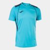 Pánský dres JOMA CHAMPIONSHIP VII SHORT SLEEVE T-SHIRT FLUOR TURQUOISE-NAVY - foto 0