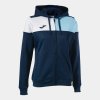 Dámská mikina JOMA CREW V ZIP-UP HOODIE NAVY SKY BLUE - foto 0