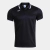 Pánské polo tričko JOMA COMBI PREMIUM SHORT SLEEVE POLO BLACK WHITE - foto 0