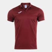 Pánské polo tričko JOMA HOBBY POLO SHIRT BURGUNDY S/S
