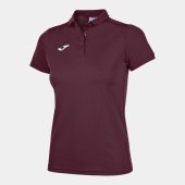 Dámské polo tričko JOMA HOBBY WOMEN'S POLO SHIRT BURGUNDY S/S