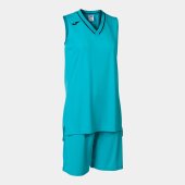 Dámské tílko JOMA ATLANTA TWO-PIECE TURQUOISE FLUORESCENT BLACK