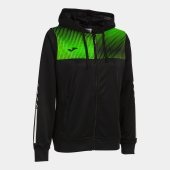 Dámská mikina JOMA ECO SUPERNOVA ZIP-UP HOODIE BLACK FLUOR GREEN