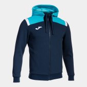 Pánská mikina JOMA TOLEDO  ZIP-UP HOODIE NAVY FLUOR TURQUOISE