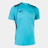Pánský dres JOMA CHAMPIONSHIP VII SHORT SLEEVE T-SHIRT FLUOR TURQUOISE-NAVY