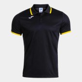 Pánské polo tričko JOMA COMBI PREMIUM SHORT SLEEVE POLO BLACK YELLOW