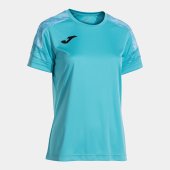 Dámské tričko JOMA CHAMPIONSHIP VIII SHORT SLEEVE T-SHIRT FLUOR TURQUOISE