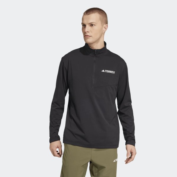 Pánské tričko s dlouhým rukávem adidas MT HALFZ LS TEE - foto 2