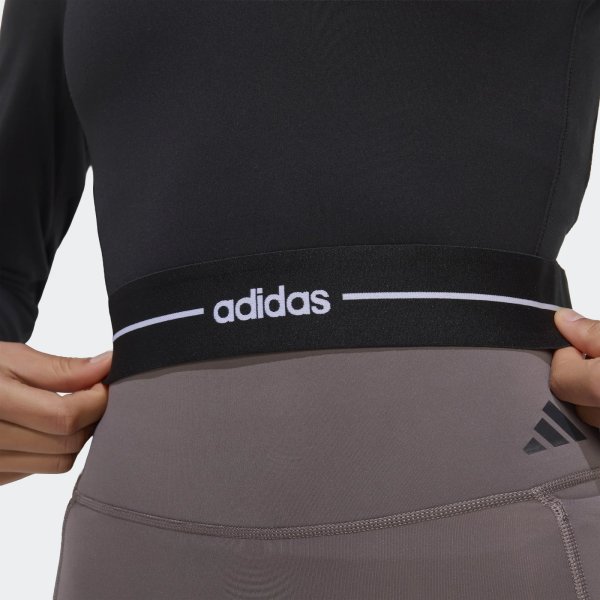 Dámské tričko s dlouhým rukávem adidas Q1 HYG LS - foto 5