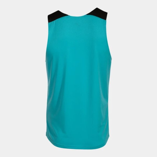 Pánské tílko JOMA ELITE X SLEEVELESS SHIRT FLUOR TURQUOISE BLACK - foto 1
