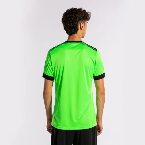 Pánské tričko JOMA SUPERNOVA IV SHORT SLEEVE T-SHIRT FLUOR GREEN BLACK - foto 5
