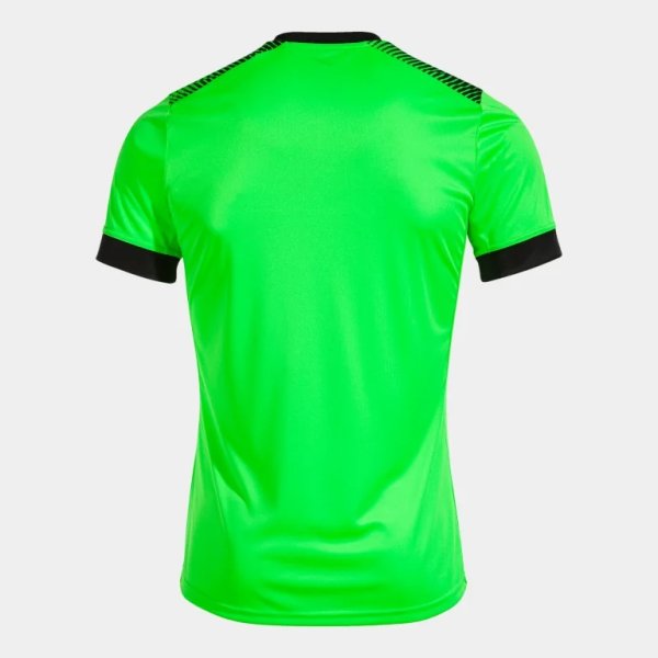 Pánské tričko JOMA SUPERNOVA IV SHORT SLEEVE T-SHIRT FLUOR GREEN BLACK - foto 1