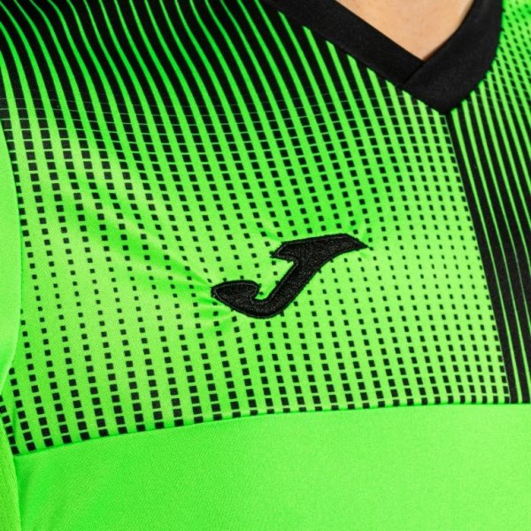 Pánské tričko JOMA SUPERNOVA IV SHORT SLEEVE T-SHIRT FLUOR GREEN BLACK - foto 6