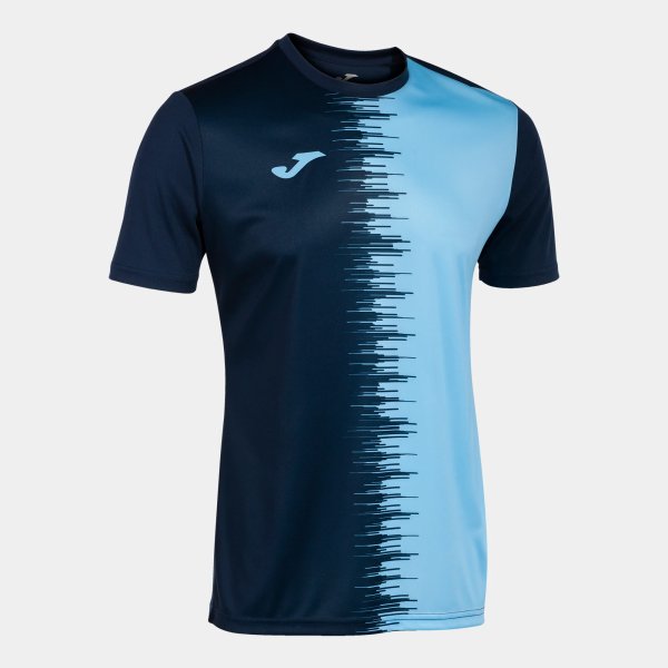 Pánský dres JOMA CITY II SHORT SLEEVE T-SHIRT NAVY SKY BLUE - foto 0