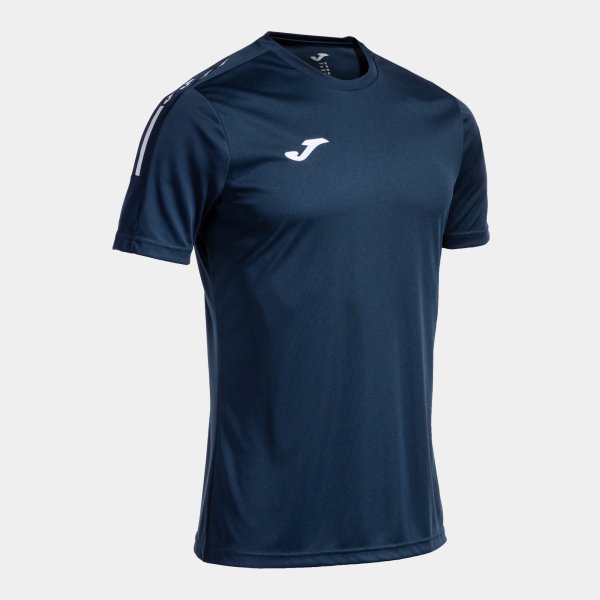 Pánské tričko JOMA ECO ESSENTIAL SHORT SLEEVE T-SHIRT NAVY - foto 0