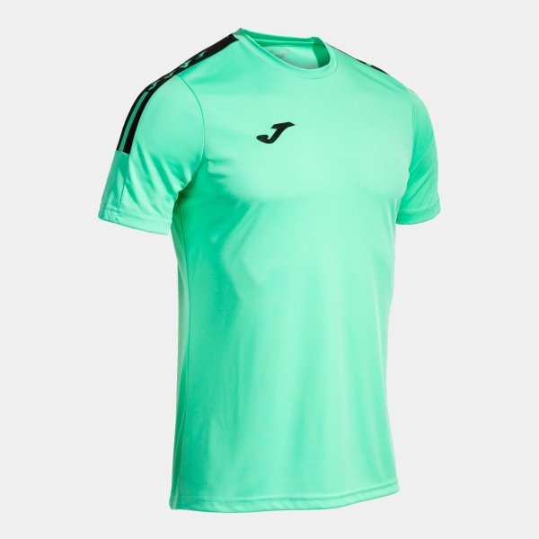 Pánské tričko JOMA ECO ESSENTIAL SHORT SLEEVE T-SHIRT GREEN BLACK - foto 0