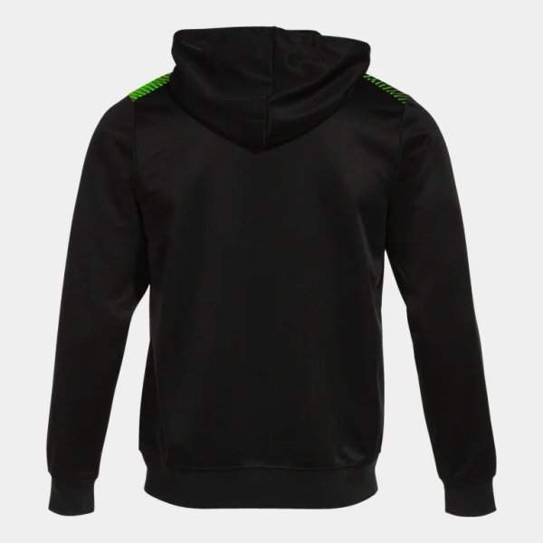 Pánská mikina JOMA SUPERNOVA IV ZIP-UP HOODIE BLACK FLUOR GREEN - foto 1