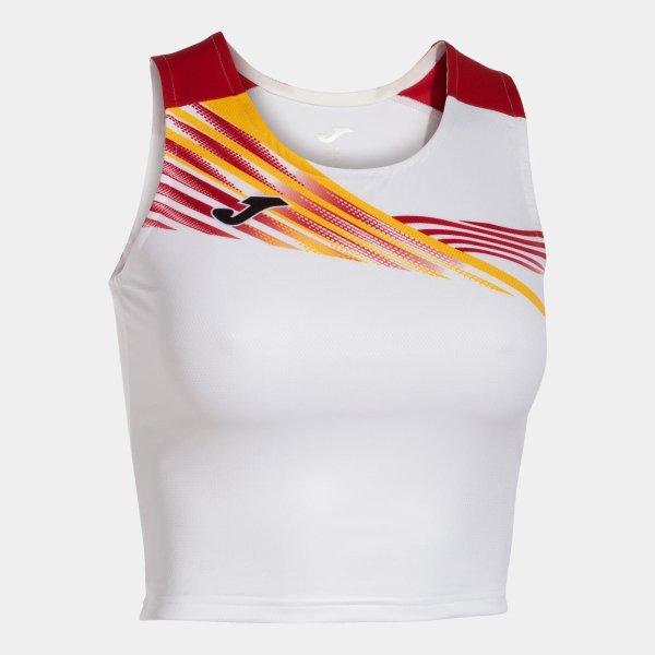 Dámské tílko JOMA ELITE X TOP WHITE RED - foto 0
