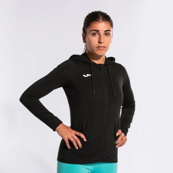Dámská mikina JOMA SCULPTURE II ZIP-UP HOODIE BLACK - foto 4
