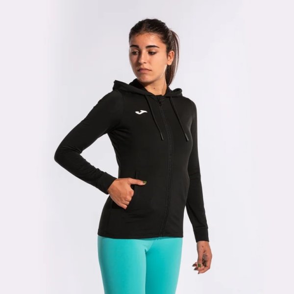 Dámská mikina JOMA SCULPTURE II ZIP-UP HOODIE BLACK - foto 9