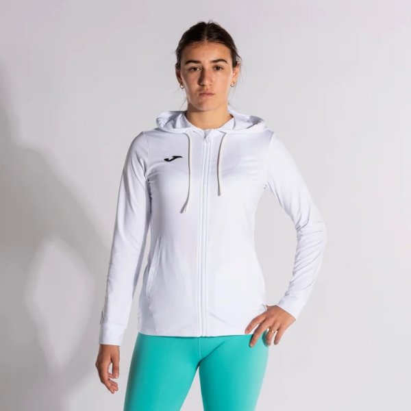 Dámská mikina JOMA SCULPTURE II ZIP-UP HOODIE WHITE - foto 5