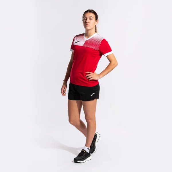 Dámské tričko JOMA SUPERNOVA IV SHORT SLEEVE T-SHIRT RED WHITE - foto 7