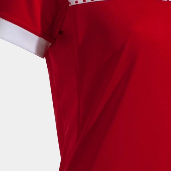 Dámské tričko JOMA SUPERNOVA IV SHORT SLEEVE T-SHIRT RED WHITE - foto 3