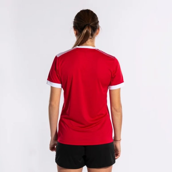 Dámské tričko JOMA SUPERNOVA IV SHORT SLEEVE T-SHIRT RED WHITE - foto 5