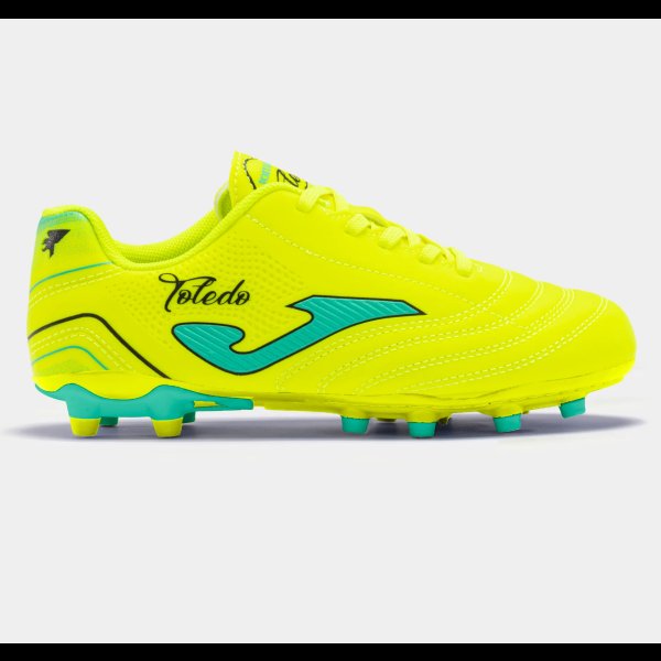 Chlapecké kopačky lisovky JOMA TOLEDO JR 2411 LEMON FLUOR TURQUOISE FIRM GROUND - foto 0