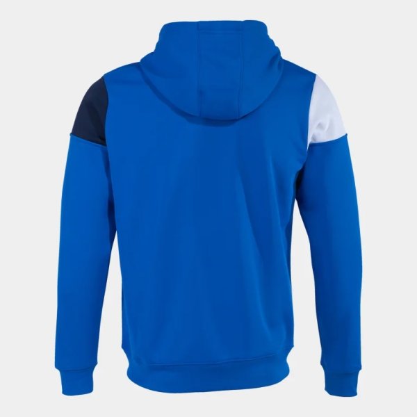 Pánská mikina JOMA CREW V ZIP-UP HOODIE ROYAL NAVY WHITE - foto 1