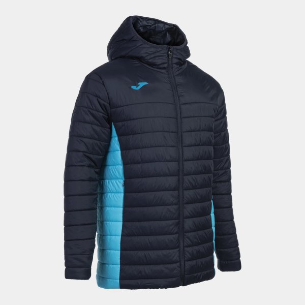 Pánská zimní bunda JOMA URBAN V ANORAK NAVY FLUOR TURQUOISE - foto 0