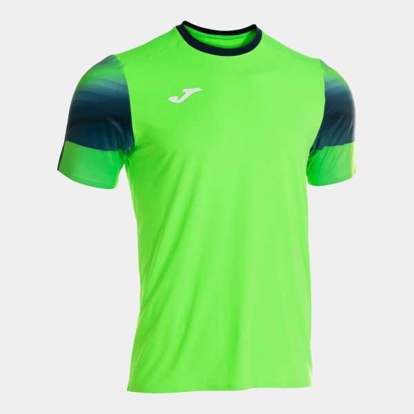 Pánské tričko JOMA ELITE XI SHORT SLEEVE T-SHIRT FLUOR GREEN NAVY - foto 0