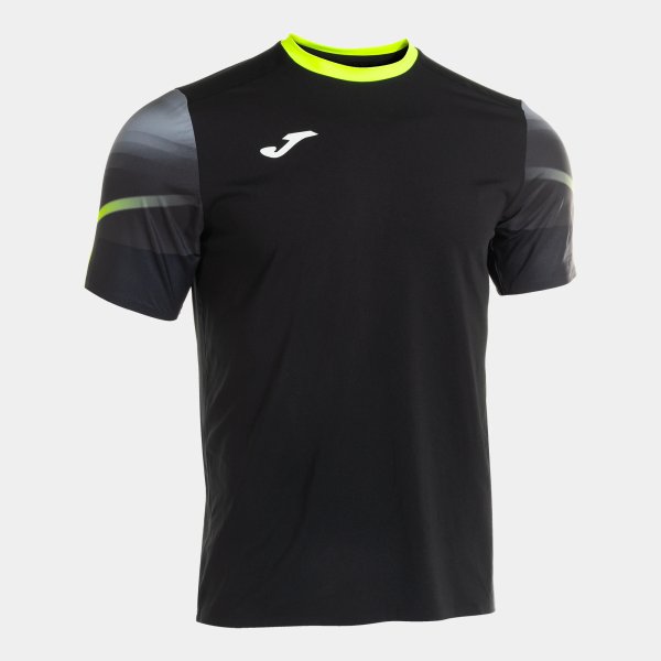 Pánské tričko JOMA ELITE XI SHORT SLEEVE T-SHIRT BLACK FLUOR YELLOW - foto 0