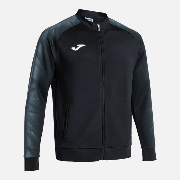 Pánská mikina JOMA ELITE XI FULL ZIP SWEATSHIRT BLACK ANTHRACITE - foto 0