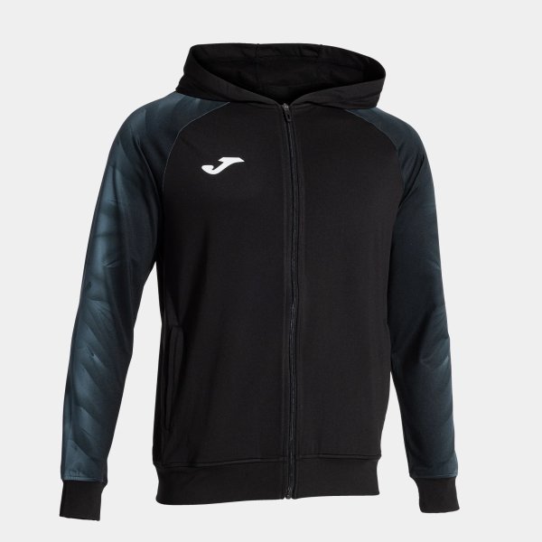 Pánská mikina JOMA ELITE XI ZIP-UP HOODIE BLACK ANTHRACITE - foto 0