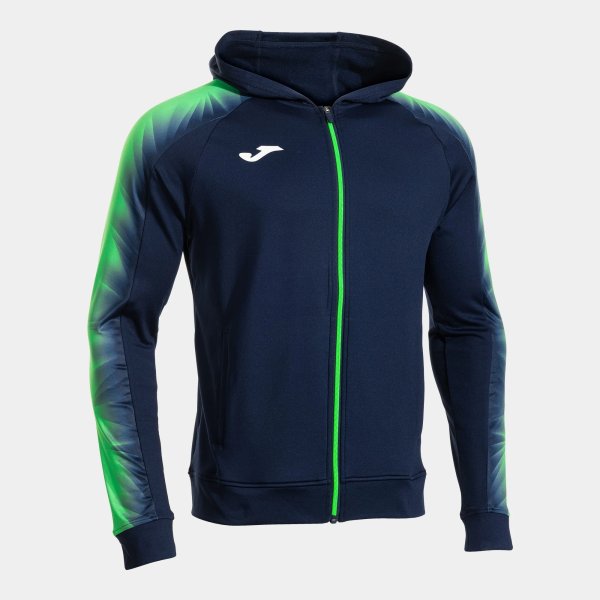 Pánská mikina JOMA ELITE XI ZIP-UP HOODIE NAVY FLUOR GREEN - foto 0