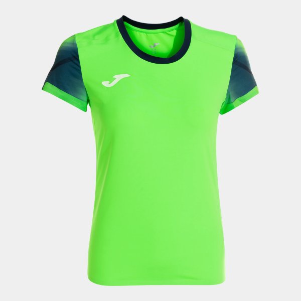 Dámské tričko JOMA ELITE XI SHORT SLEEVE T-SHIRT FLUOR GREEN NAVY - foto 0