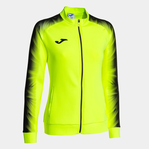 Dámská mikina JOMA ELITE XI FULL ZIP SWEATSHIRT FLUOR YELLOW BLACK - foto 0