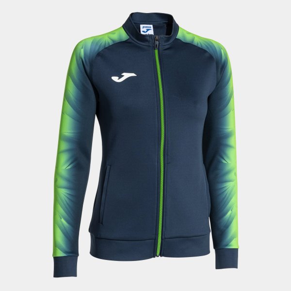 Dámská mikina JOMA ELITE XI FULL ZIP SWEATSHIRT NAVY FLUOR GREEN - foto 0