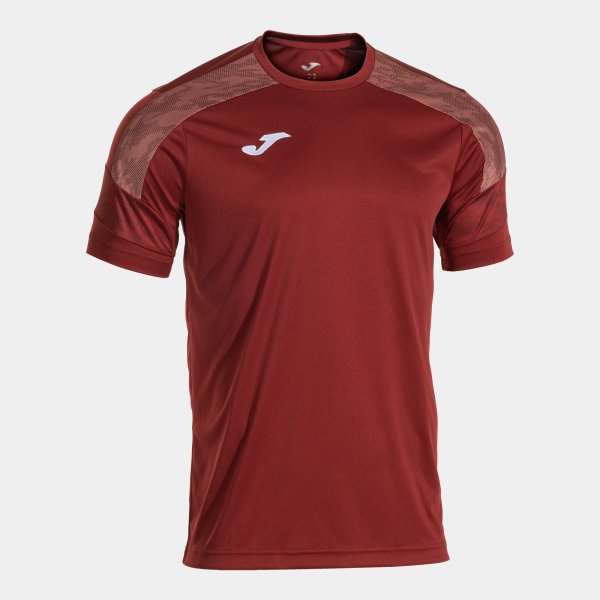 Pánské tričko JOMA CHAMPIONSHIP VIII SHORT SLEEVE T-SHIRT BURGUNDY - foto 0