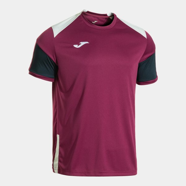 Pánské tričko JOMA DANUBIO SHORT SLEEVE T-SHIRT BURGUNDY NAVY BLUE - foto 0