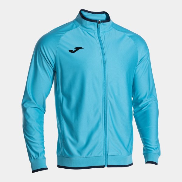 Pánská mikina JOMA VICTORY II FULL ZIP SWEATSHIRT FLUOR TURQUOISE NAVY BLUE - foto 0