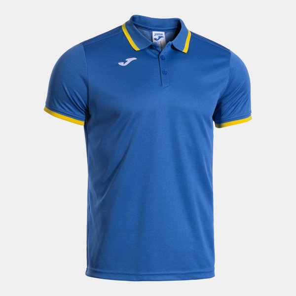 Pánské polo tričko JOMA COMBI PREMIUM SHORT SLEEVE POLO ROYAL BLUE YELLOW - foto 0