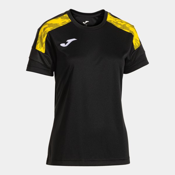 Dámské tričko JOMA CHAMPIONSHIP VIII SHORT SLEEVE T-SHIRT BLACK YELLOW - foto 0